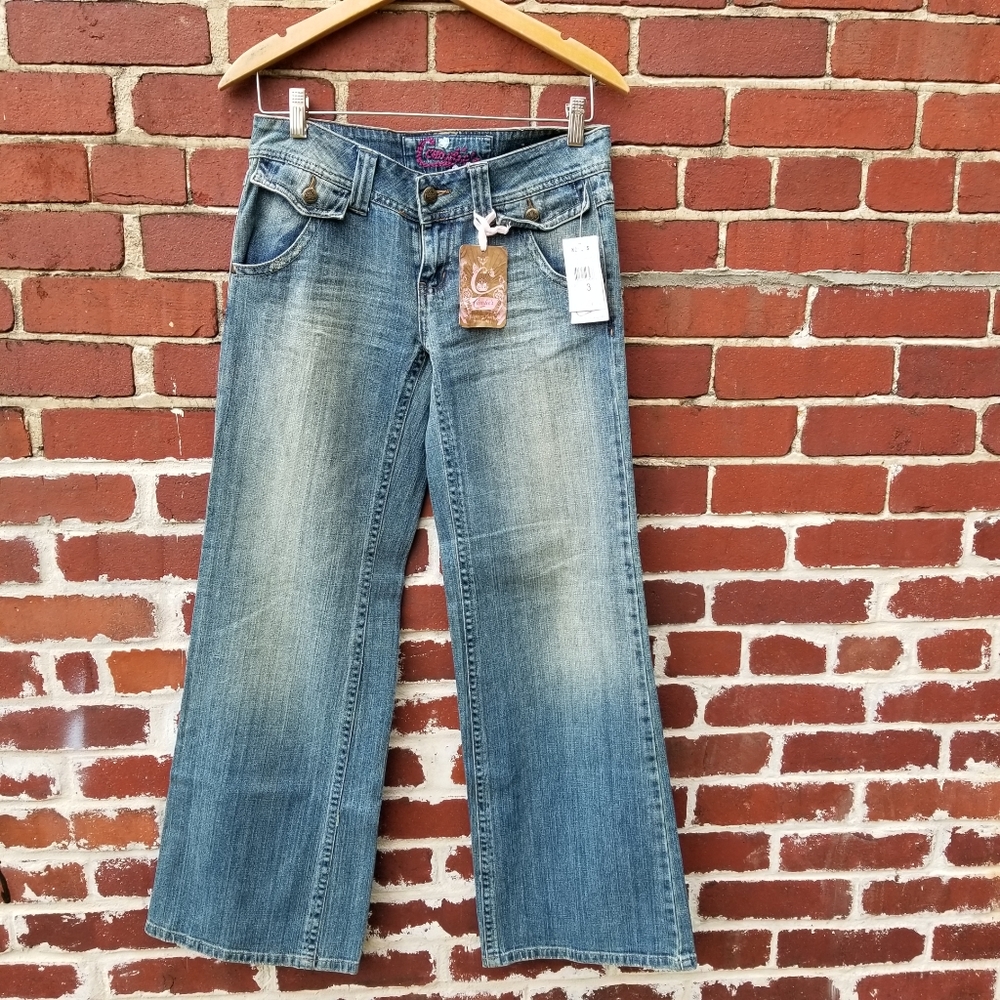 Candies Jeans New Jr. Size 3 Distressed Flare Leg